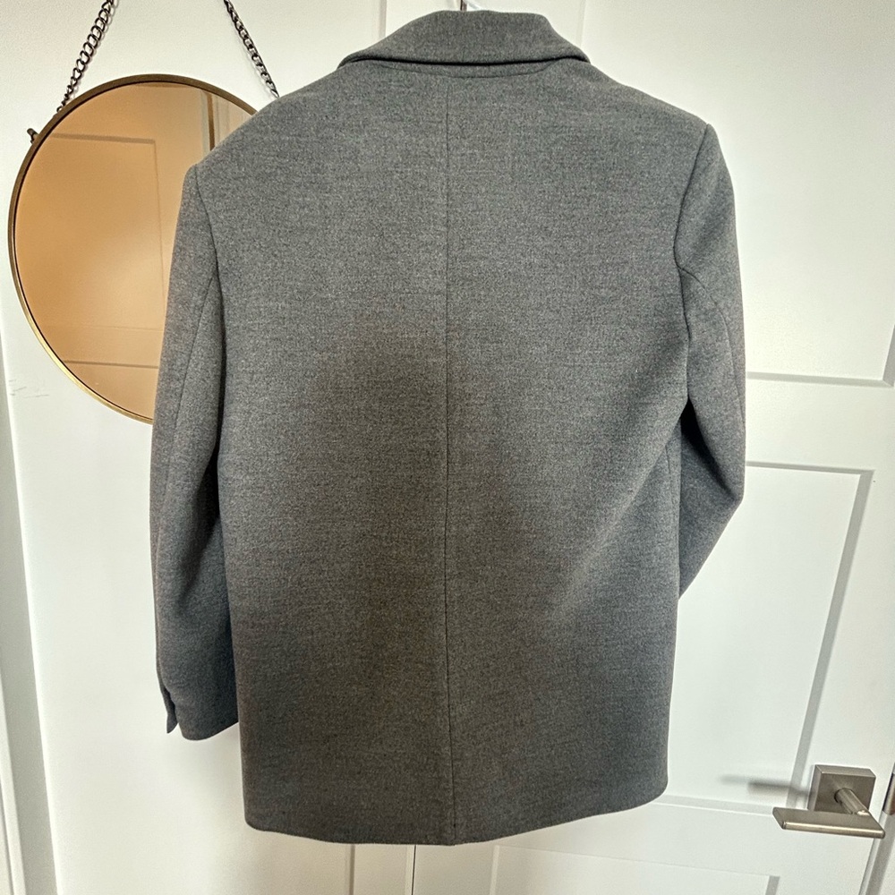 NWT grey Zara wool jacket blazer oversized fit - Picture 3 of 5